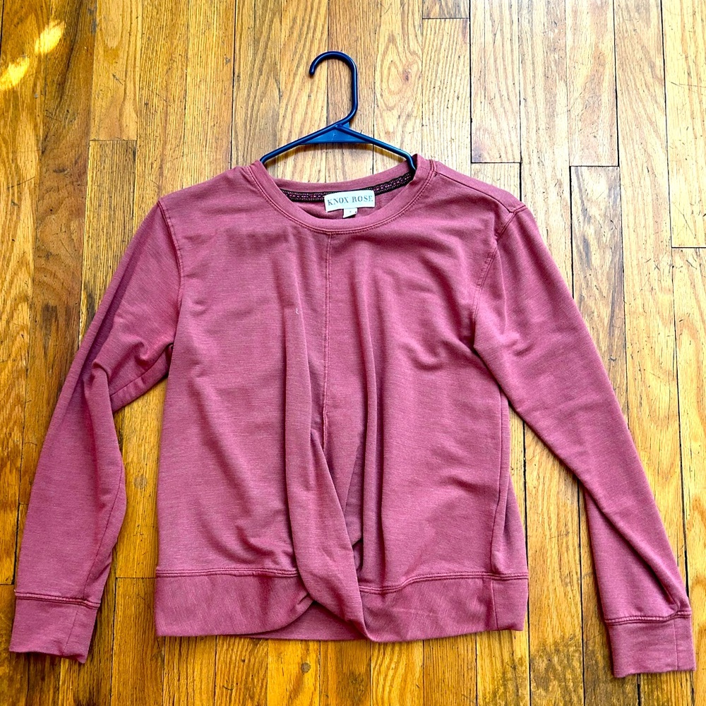 Wine red, long sleeve shirt, size s